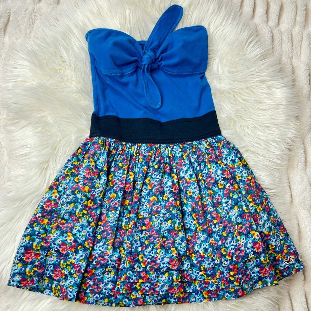 Hollister strapless floral dress size XS